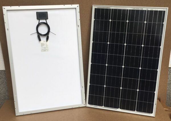Pannello solare fotovoltaico 100 W 24 V monocristallino - largo - 4 busbar