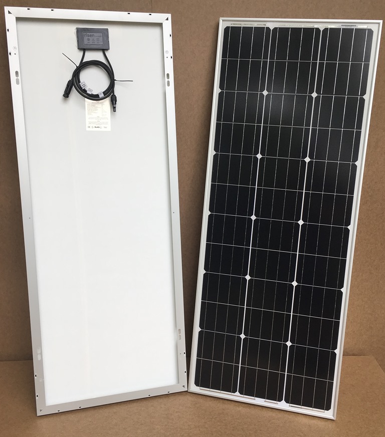 Pannello solare fotovoltaico 100 W 24 V monocristallino -stretto- 4 busbar