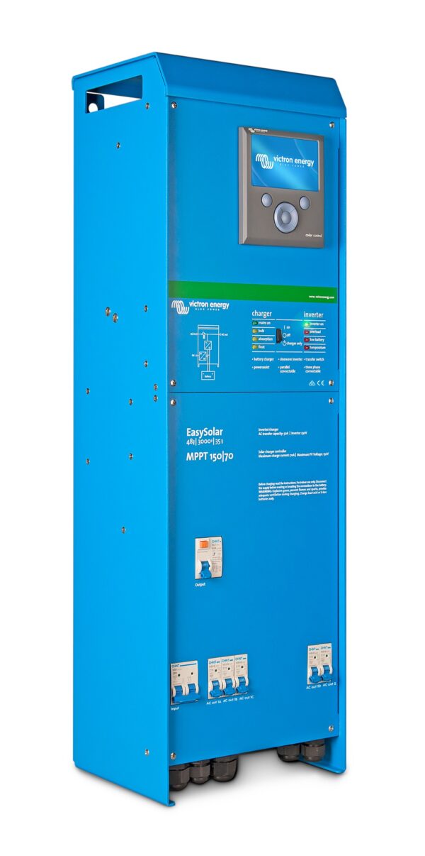 Inverter Victron Energy EasySolar 48/3000/35 MPPT 150/70 Color Control Caricabatterie switch rete sinusoidale pura - immagine 2