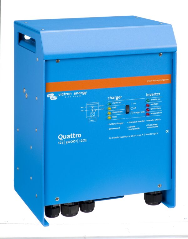 Inverter Victron Energy Quattro 12/3000/120-50/50 Caricabatterie switch rete sinusoidale pura - immagine 3