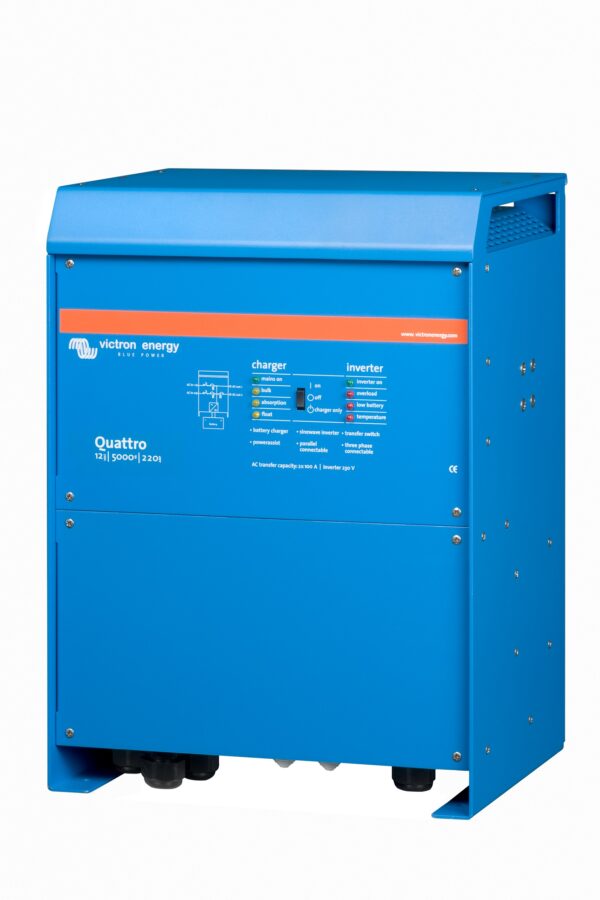 Inverter Victron Energy Quattro 12/5000/220-100/100 Caricabatterie switch rete sinusoidale pura - immagine 2