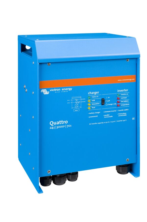 Inverter Victron Energy Quattro 24/3000/70-50/50 Caricabatterie switch rete sinusoidale pura - immagine 3