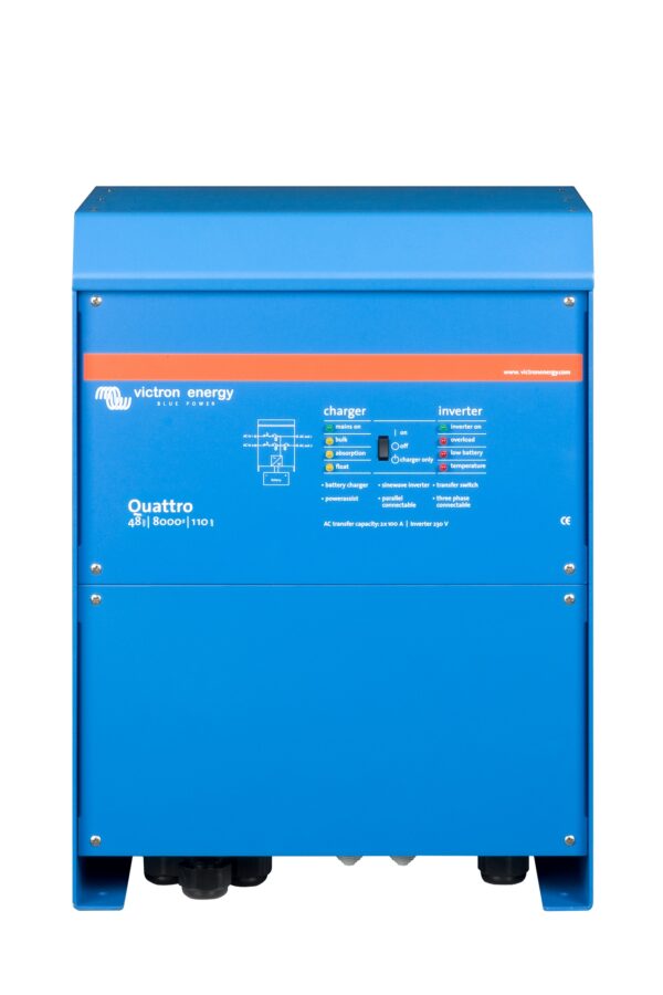 Inverter Victron Energy Quattro 48/8000/110-100/100 Caricabatterie switch rete sinusoidale pura