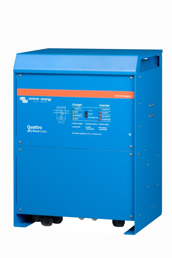 Inverter Victron Energy Quattro 48/8000/110-100/100 Caricabatterie switch rete sinusoidale pura - immagine 2