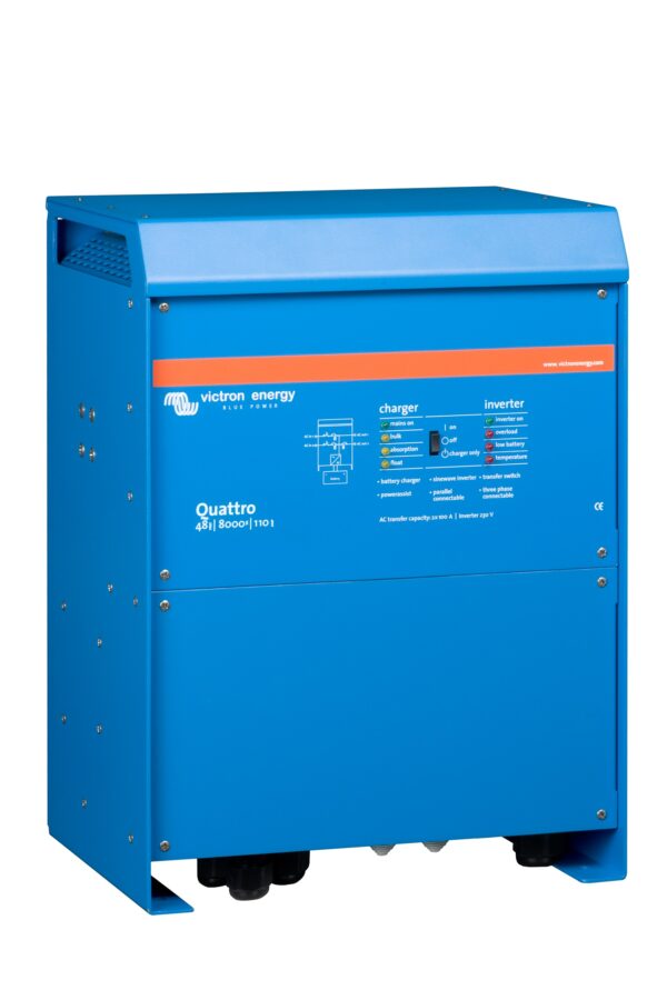Inverter Victron Energy Quattro 48/8000/110-100/100 Caricabatterie switch rete sinusoidale pura - immagine 3