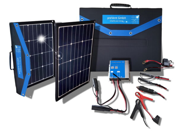 Borsa solare SunPower 135W - Regolatore di carica MPPT + accessori
